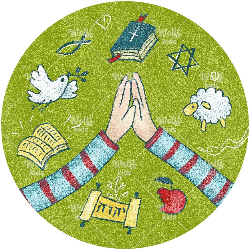 Einzelner Magnet: Religion, 6 cm, Sortimentswechsel
